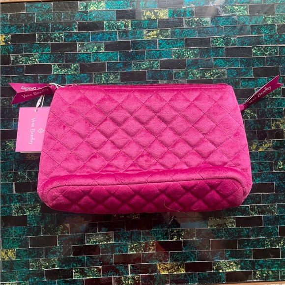 Vera Bradley | NWT Crushed Velvet Breast Cancer Support Cosmetic Bag - Picture 4 of 10